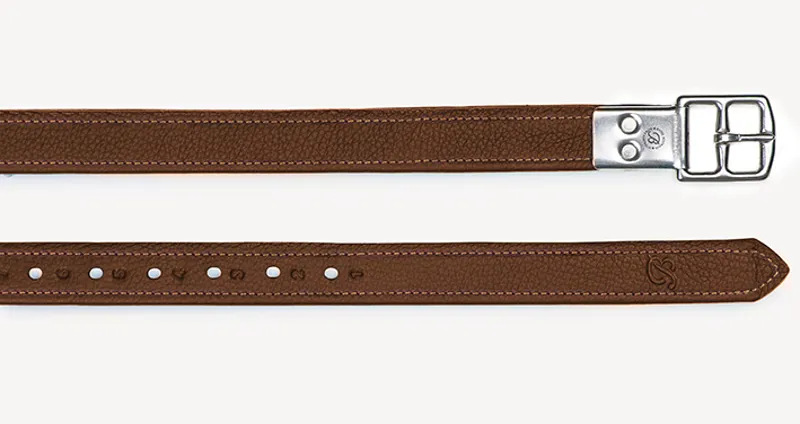 Bates Stirrup Leathers in Classic Brown